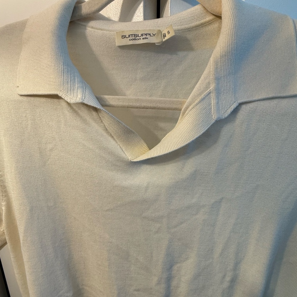 Suitsupply Off-White Buttonless Polo S: S - Picture 11 of 11